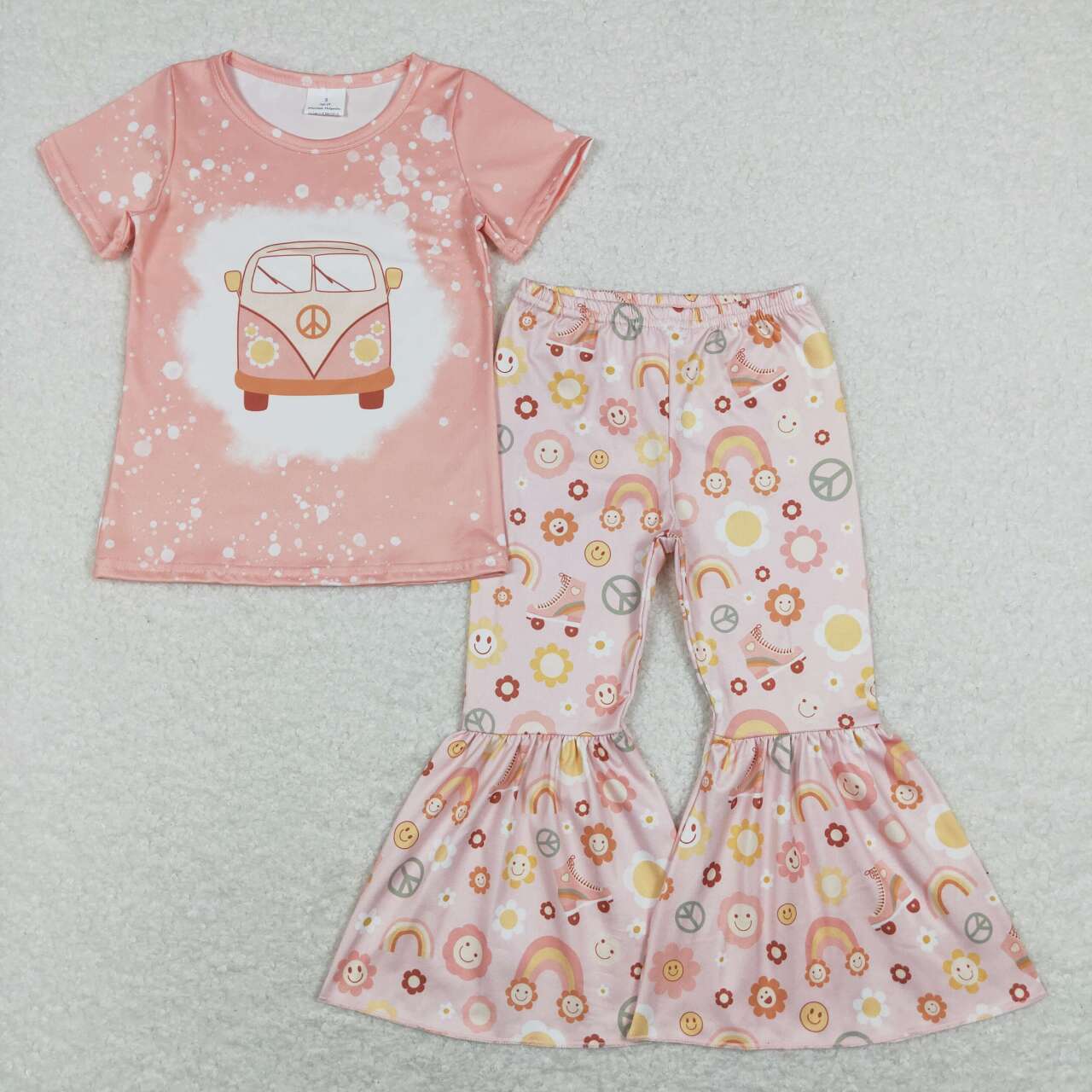 wholesale girls camp print boutique clothing set