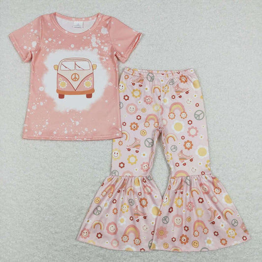 wholesale girls camp print boutique clothing set