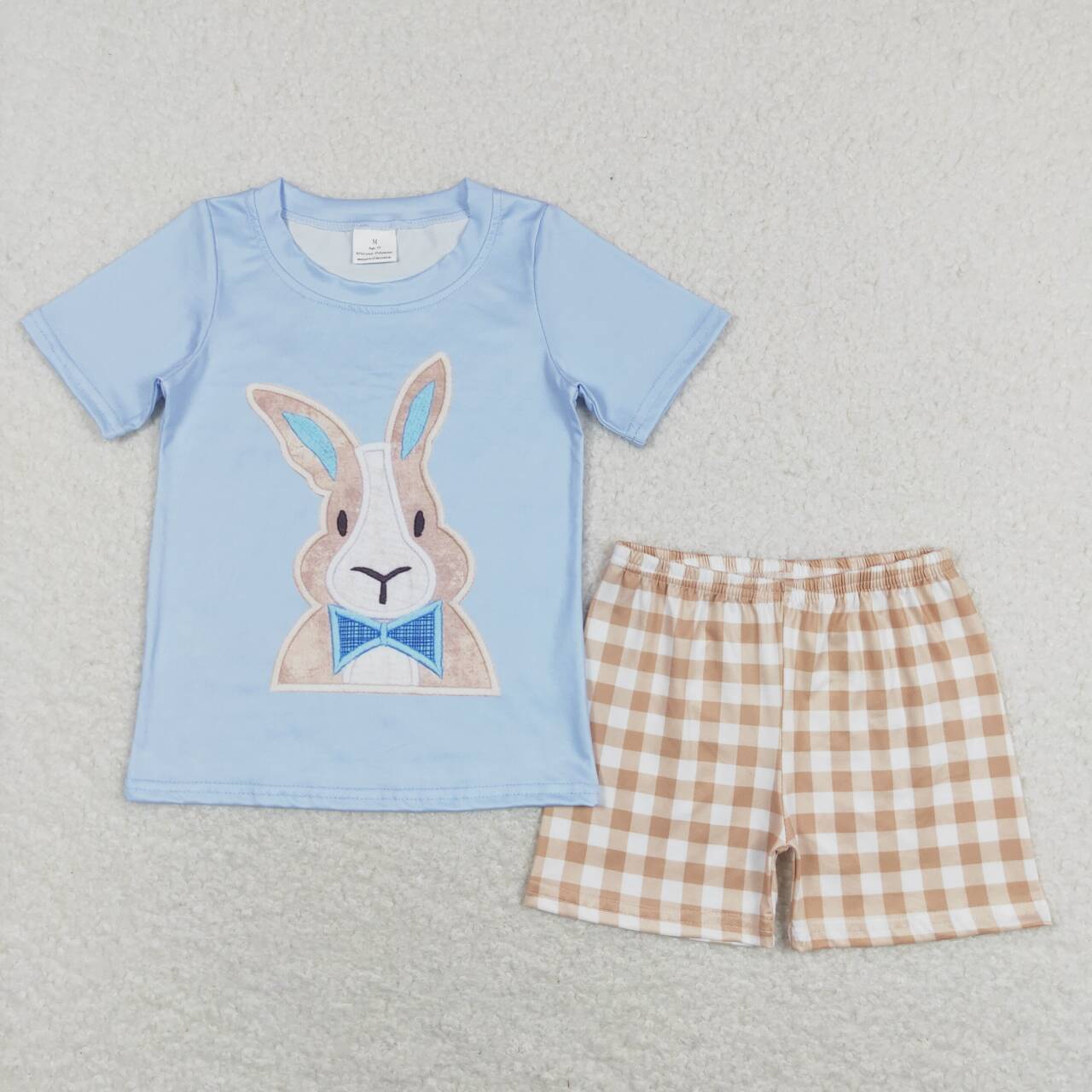 baby boy cust Easter bunny short outfit