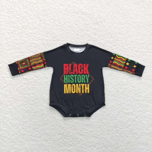 baby girls black history month long sleeve romper