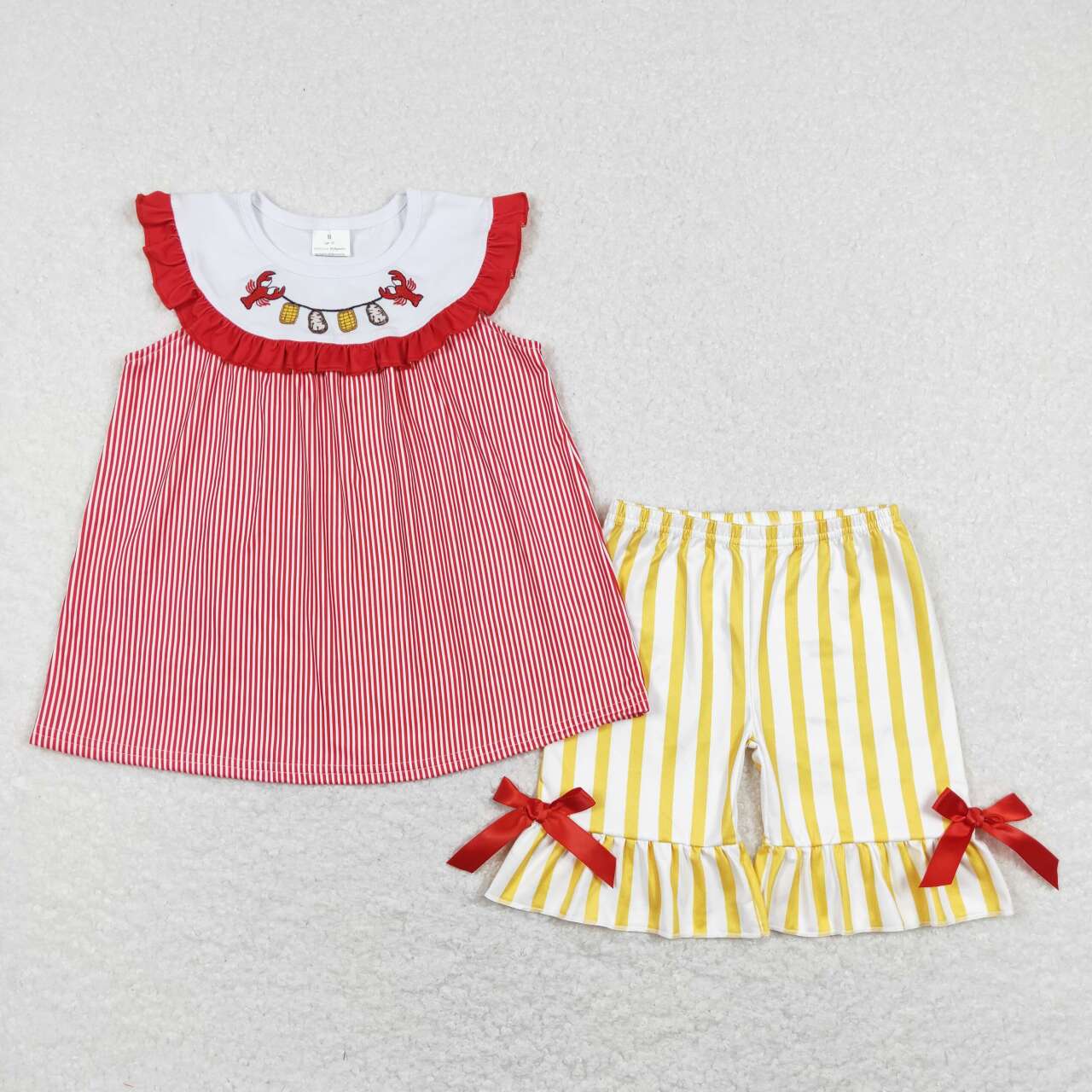 baby girls craw fish 2pcs clothing set