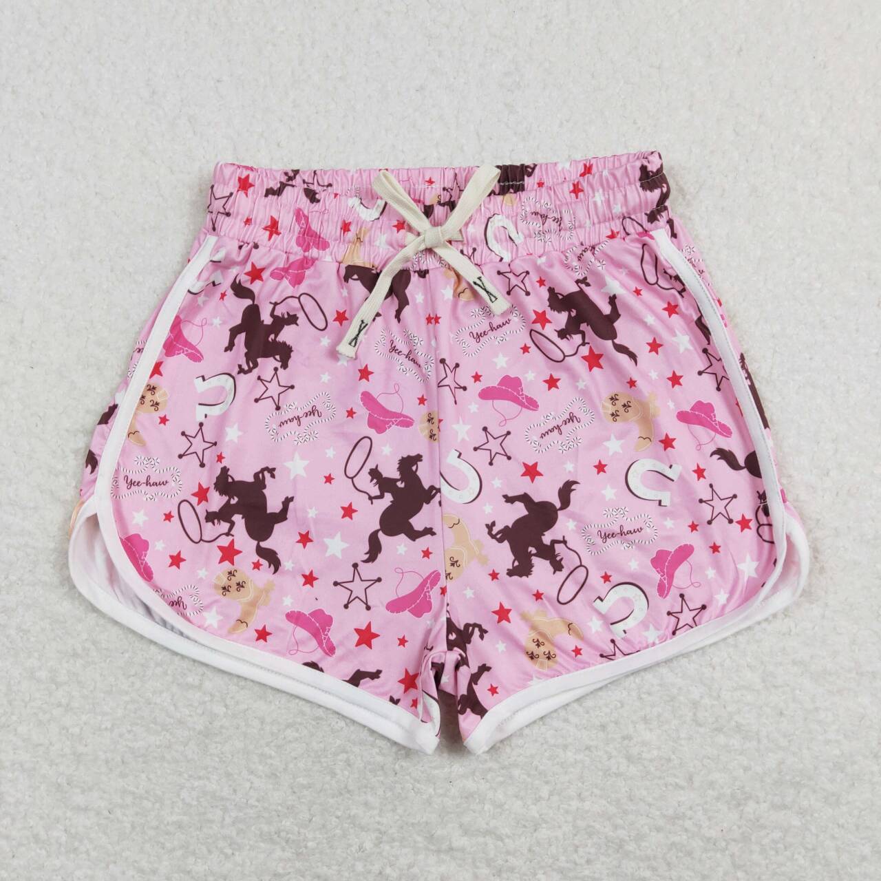 Adult women western horse summer shorts