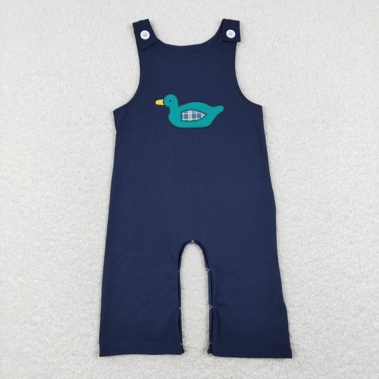 embroidery mallard duck baby boy romper