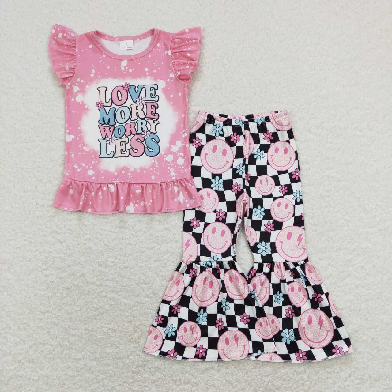 love more worry less sunshine clothing set