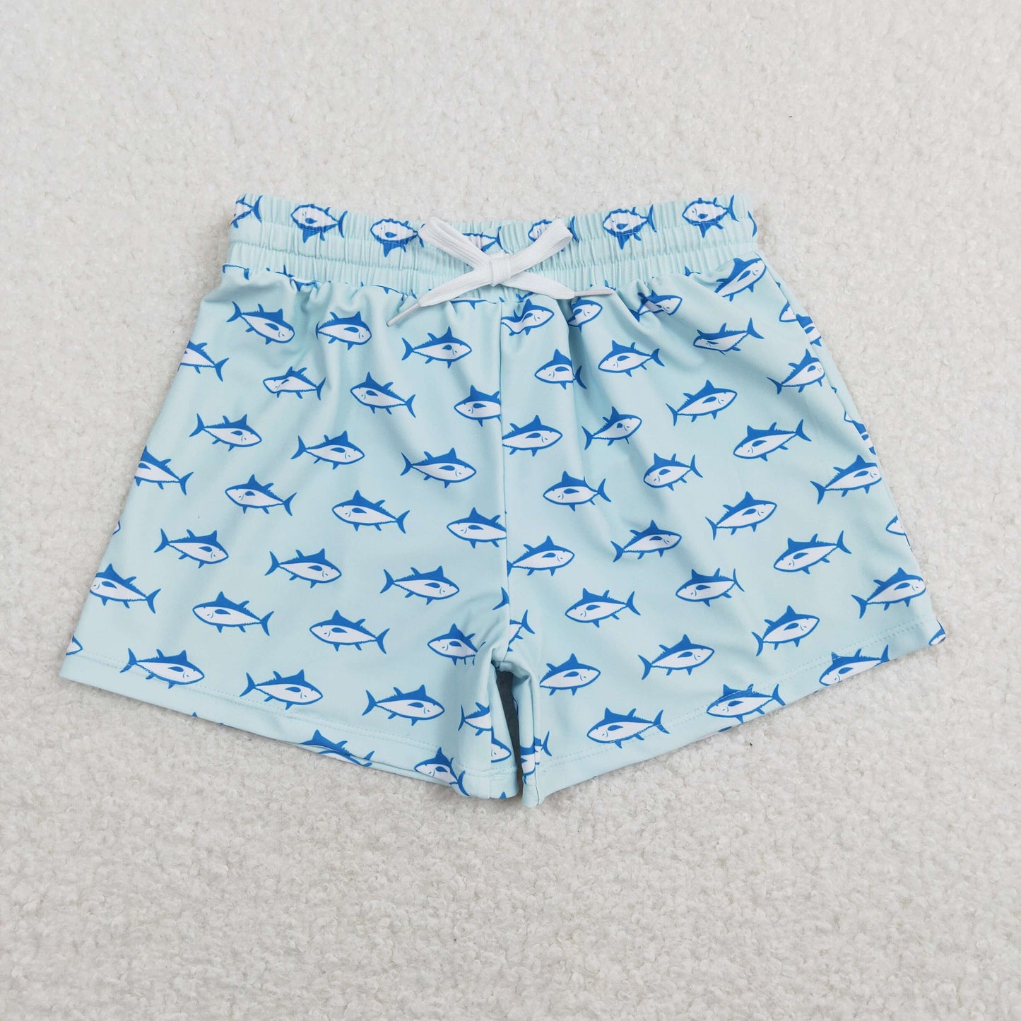 Boys fish design swim trunks