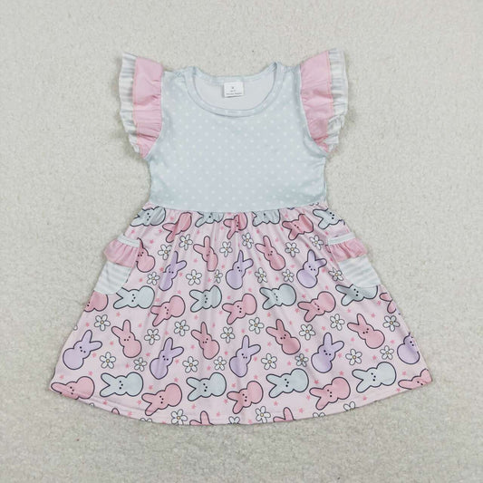 baby girls cute bunny easter floral dress