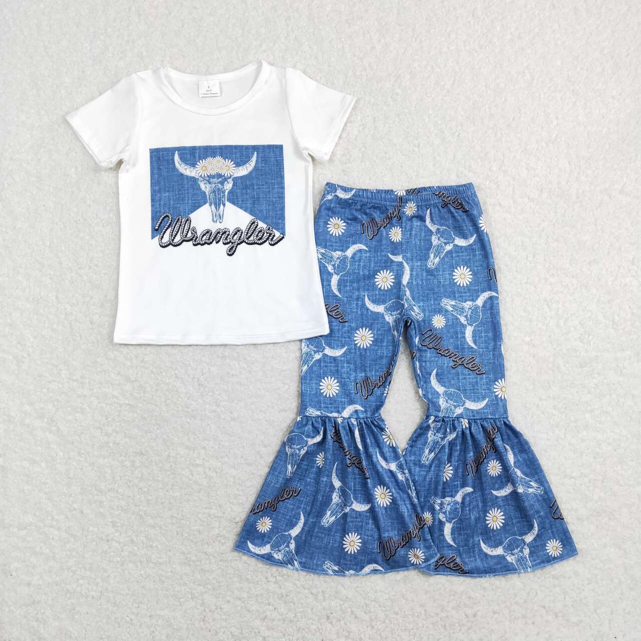 baby girls western cow bell bottoms outfit