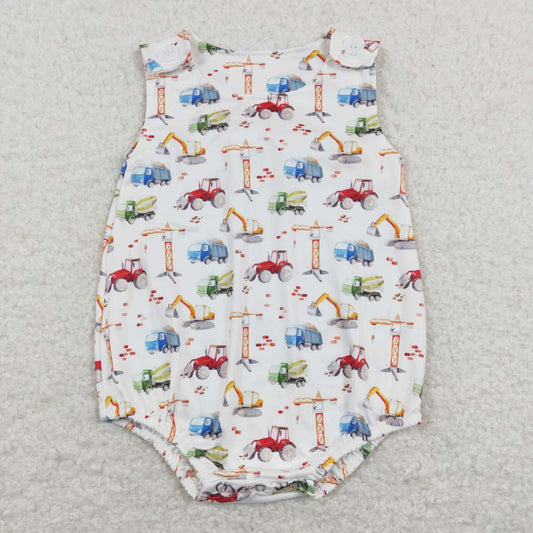 baby boy construction romper