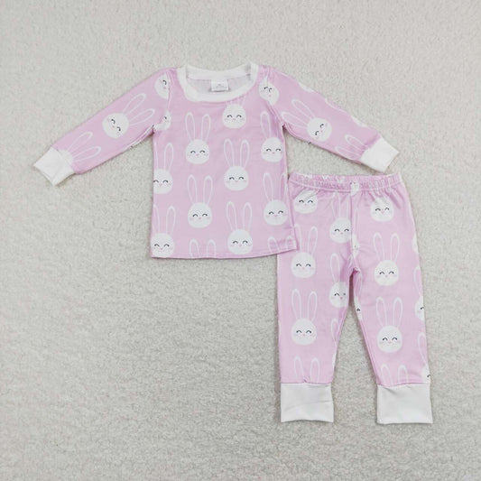 cute easter bunny pink pajama set