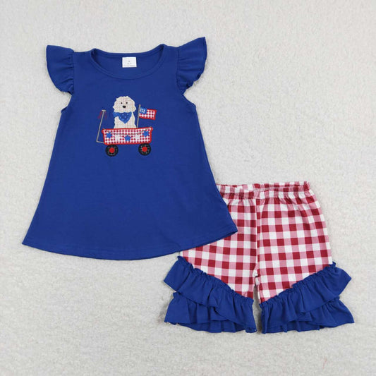 baby girl july 4th dog patriotic celebrate outfit