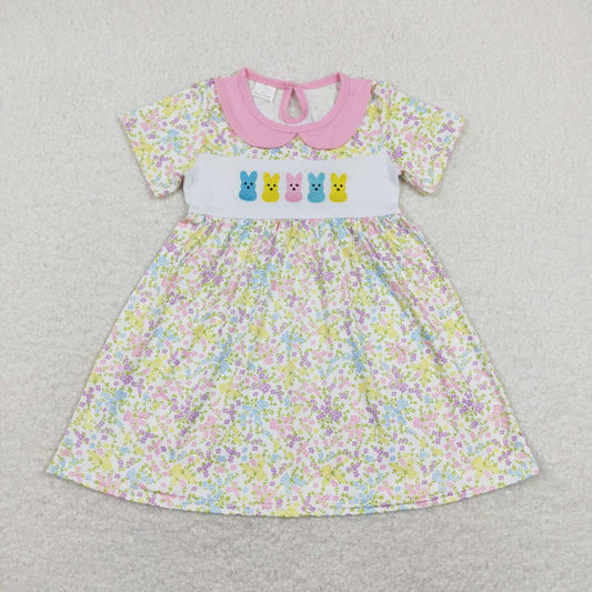 easter embroidery bunny floral dress