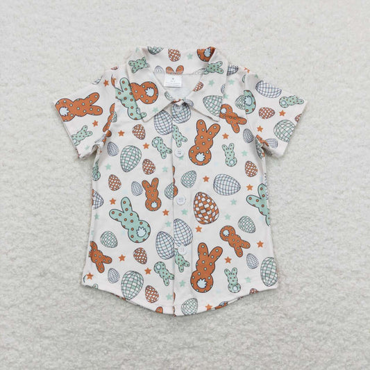 boy easter bunny button down shirts