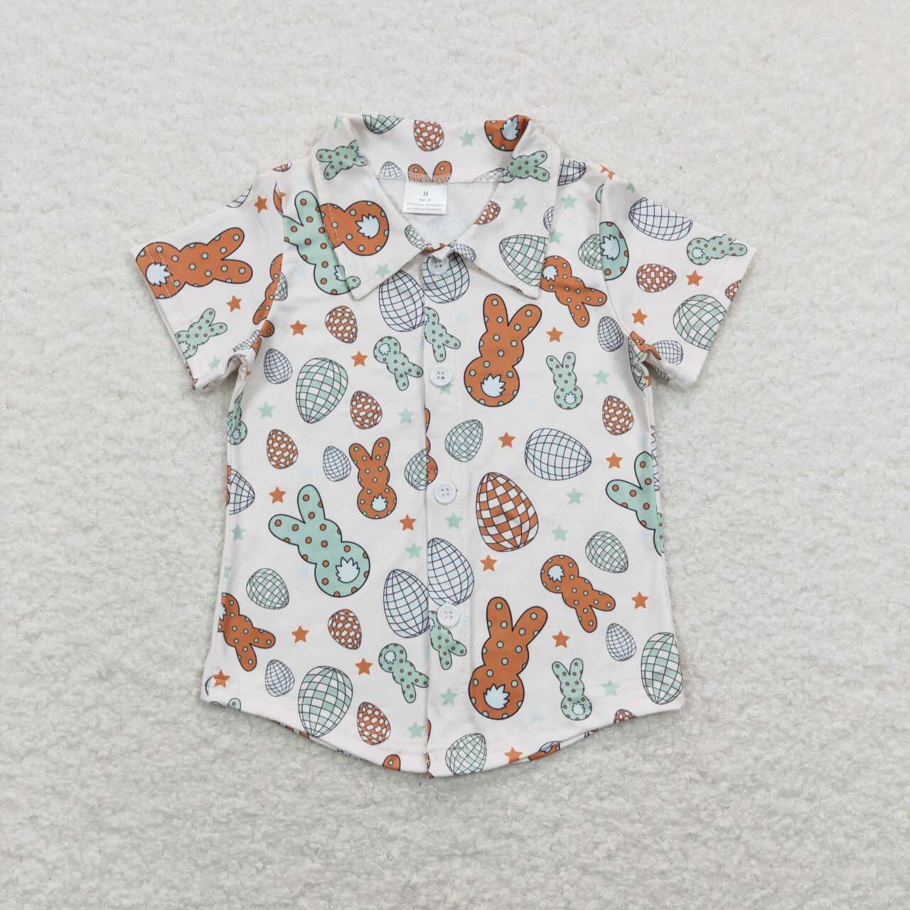 boy easter bunny button down shirts