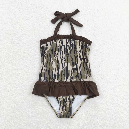 baby girls camo one pieces swimming suit