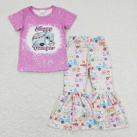 happy camper baby girls outfit