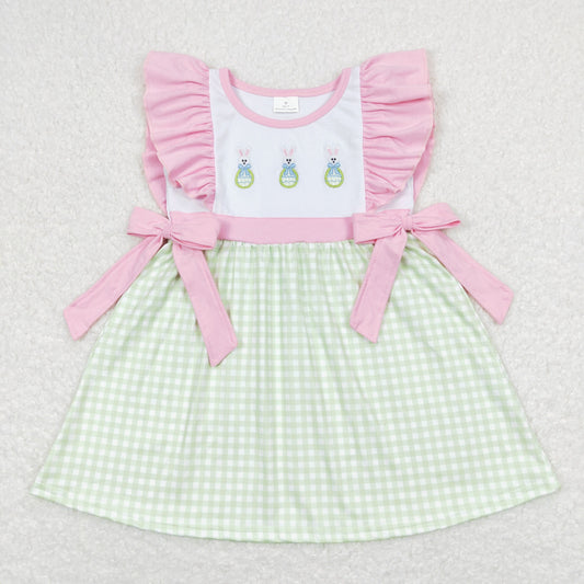 Easter embroidery bunny baby girls dress