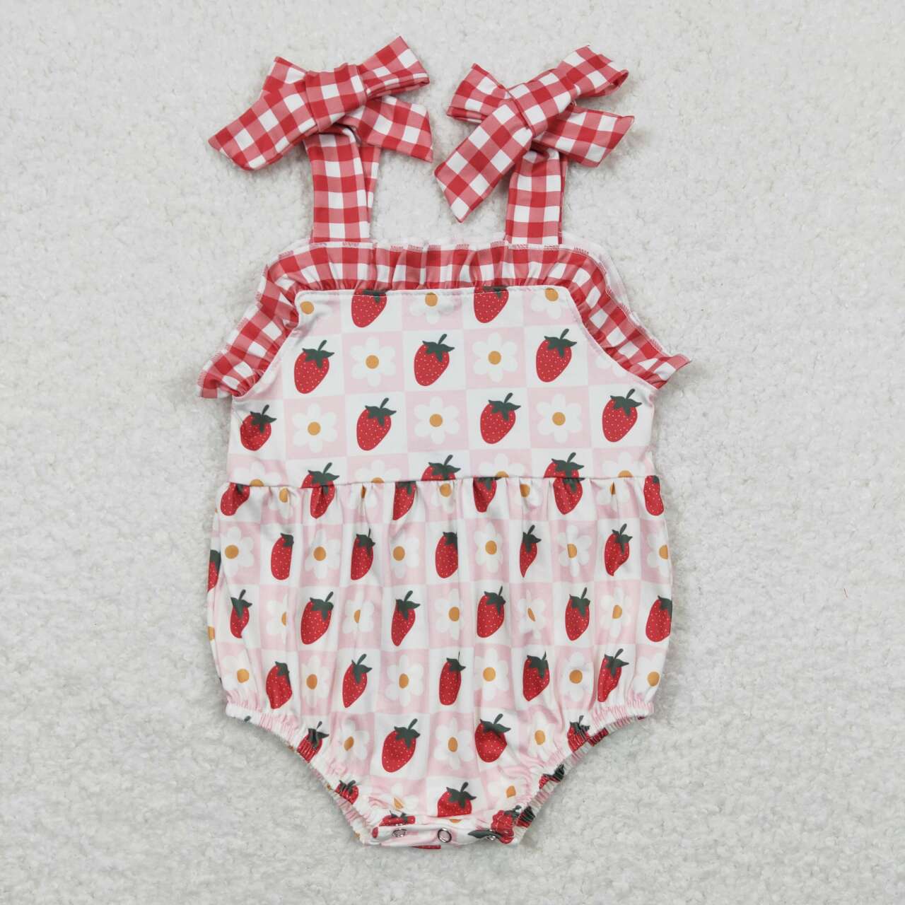 cute girls strawberry straps romper