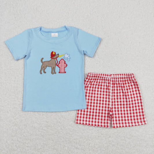 baby boy fireman dog clothing set