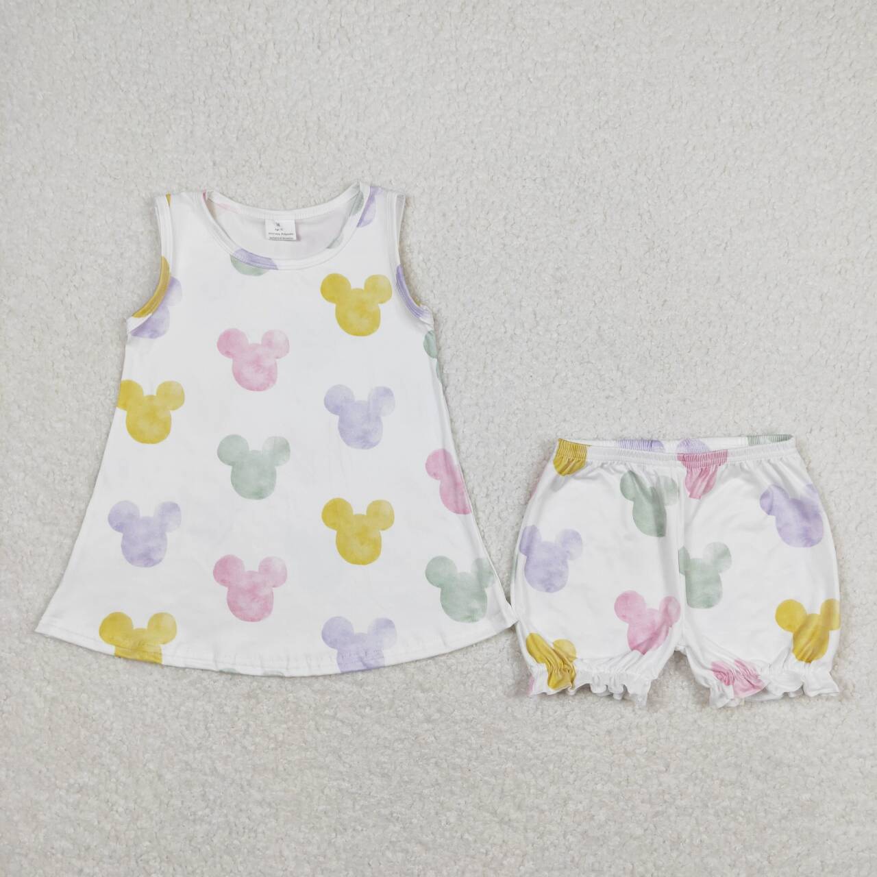 baby girls cartoon design 2pcs summer short set