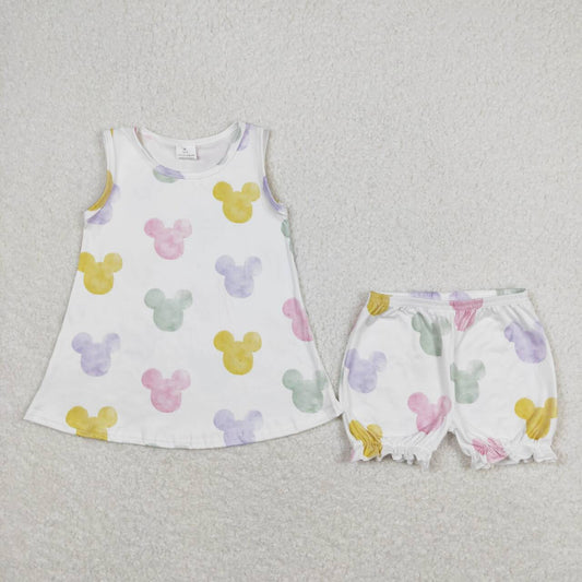 baby girls cartoon design 2pcs summer short set