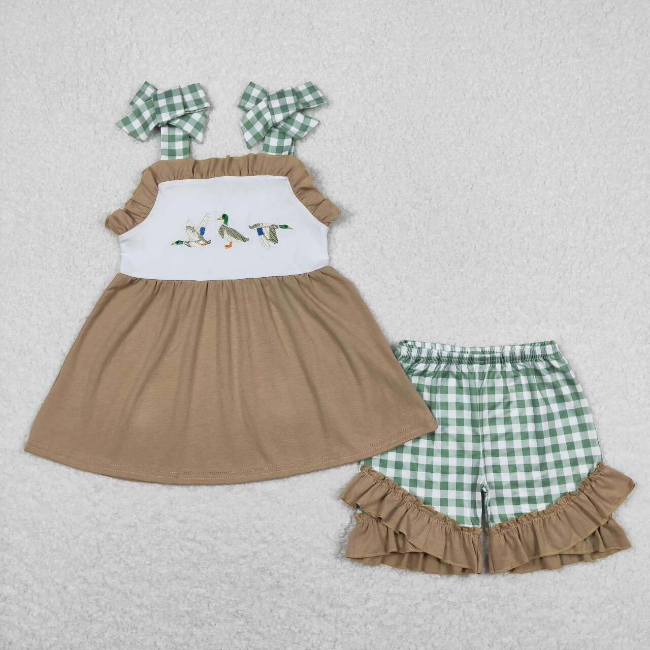 girls mallard duck stripes outfit