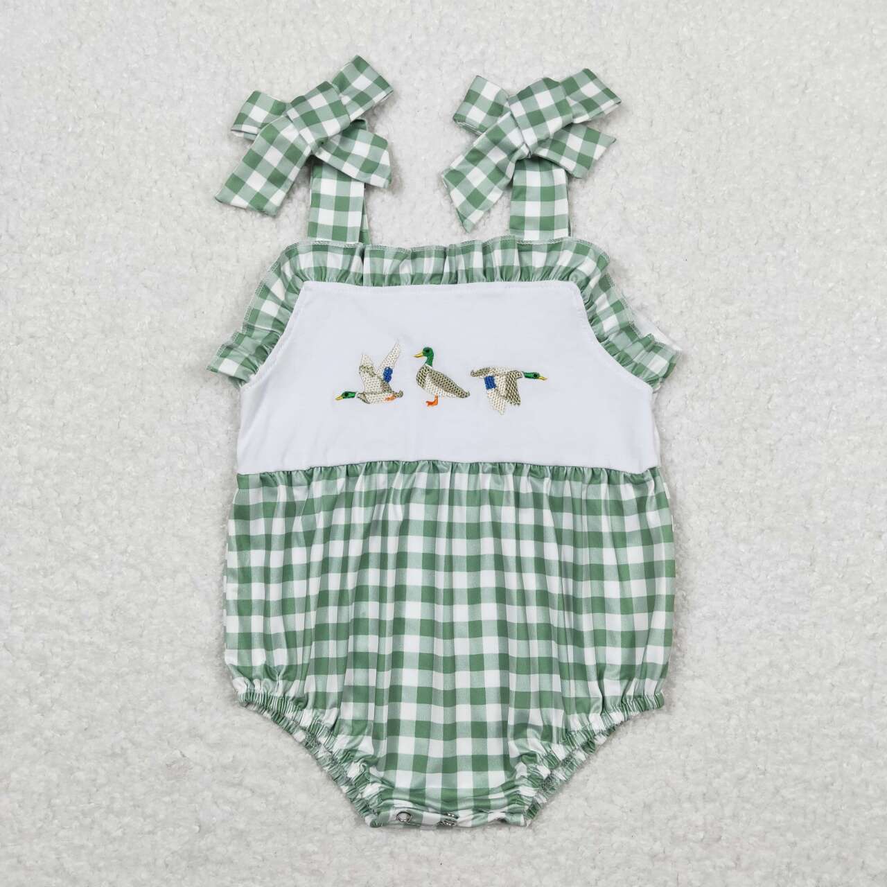 toddle girls mallard duck stripes romper