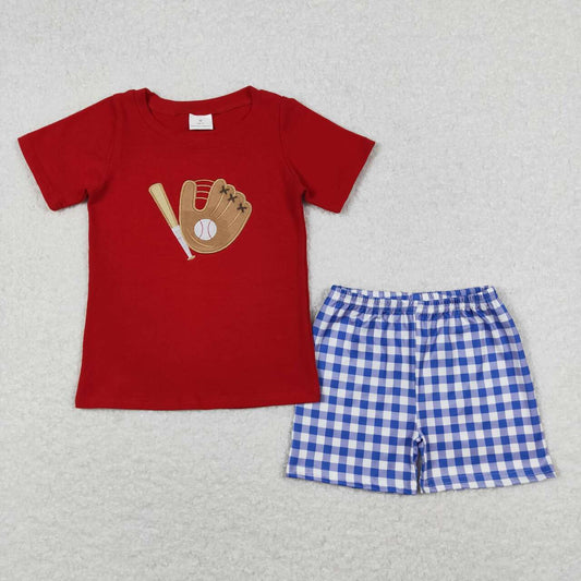 baseball ballgame baby boy short sleeve outfit