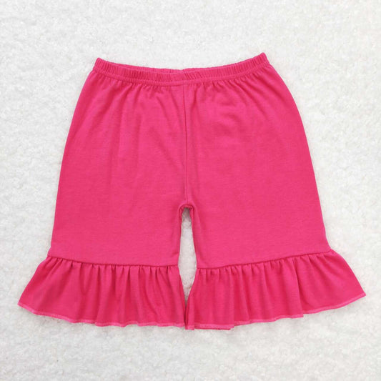 toddle baby girls hot pink ruffle shorts