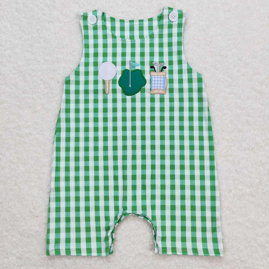 toddle baby boy embroidery  golf game day sports romper