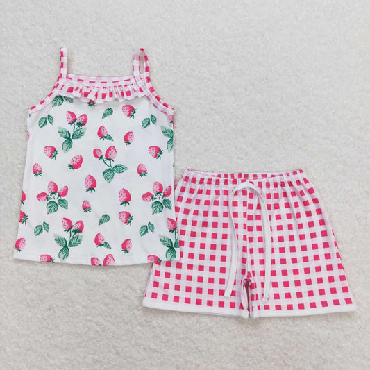 infant toddle girls strawberry boutique short set