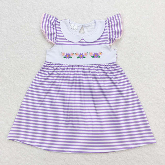 lavender stripes floral dress