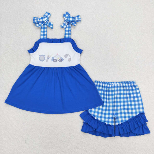 toddle baby girl police design outfit