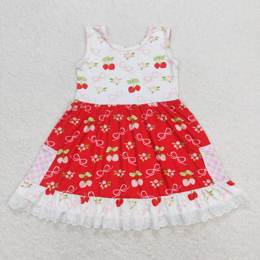 wholelsale girls strawberry floral dress