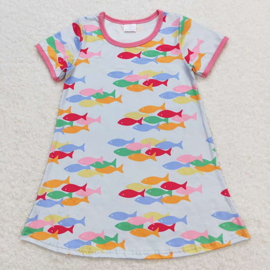 baby girls colorful fish design dress