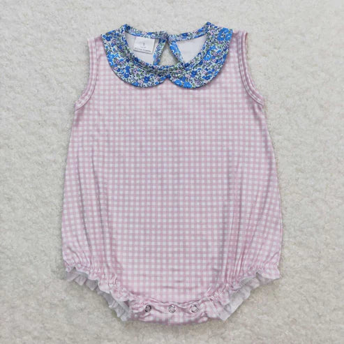 best sister pink gingham floral matching clothing set sibling set