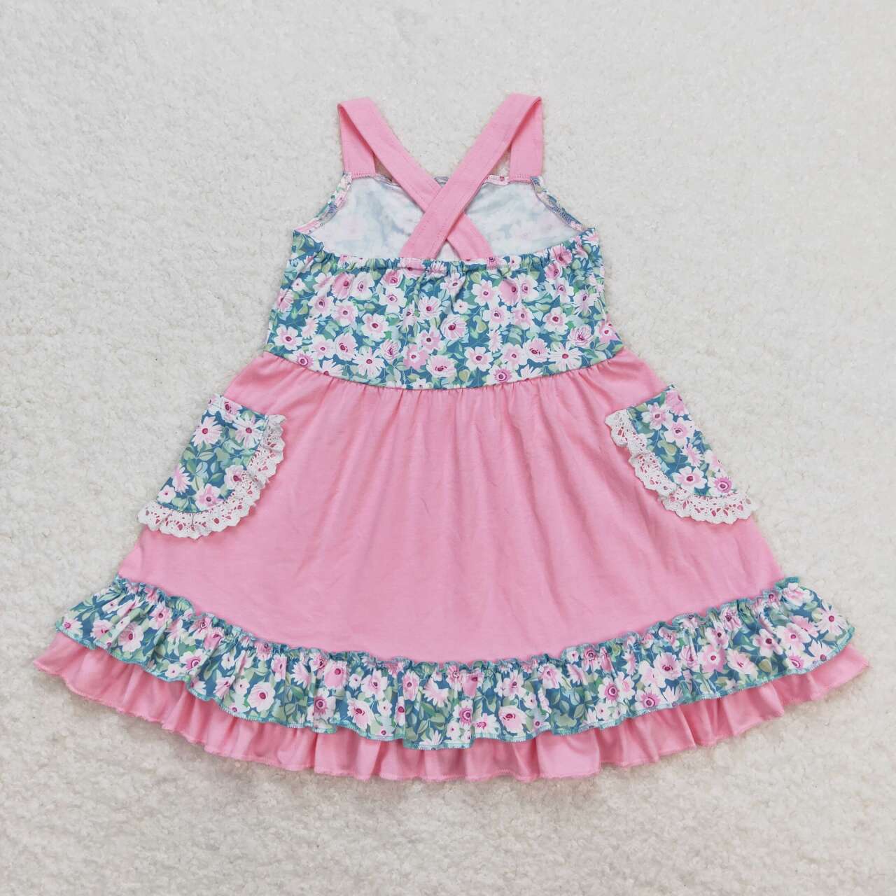 pink floral boutique dress