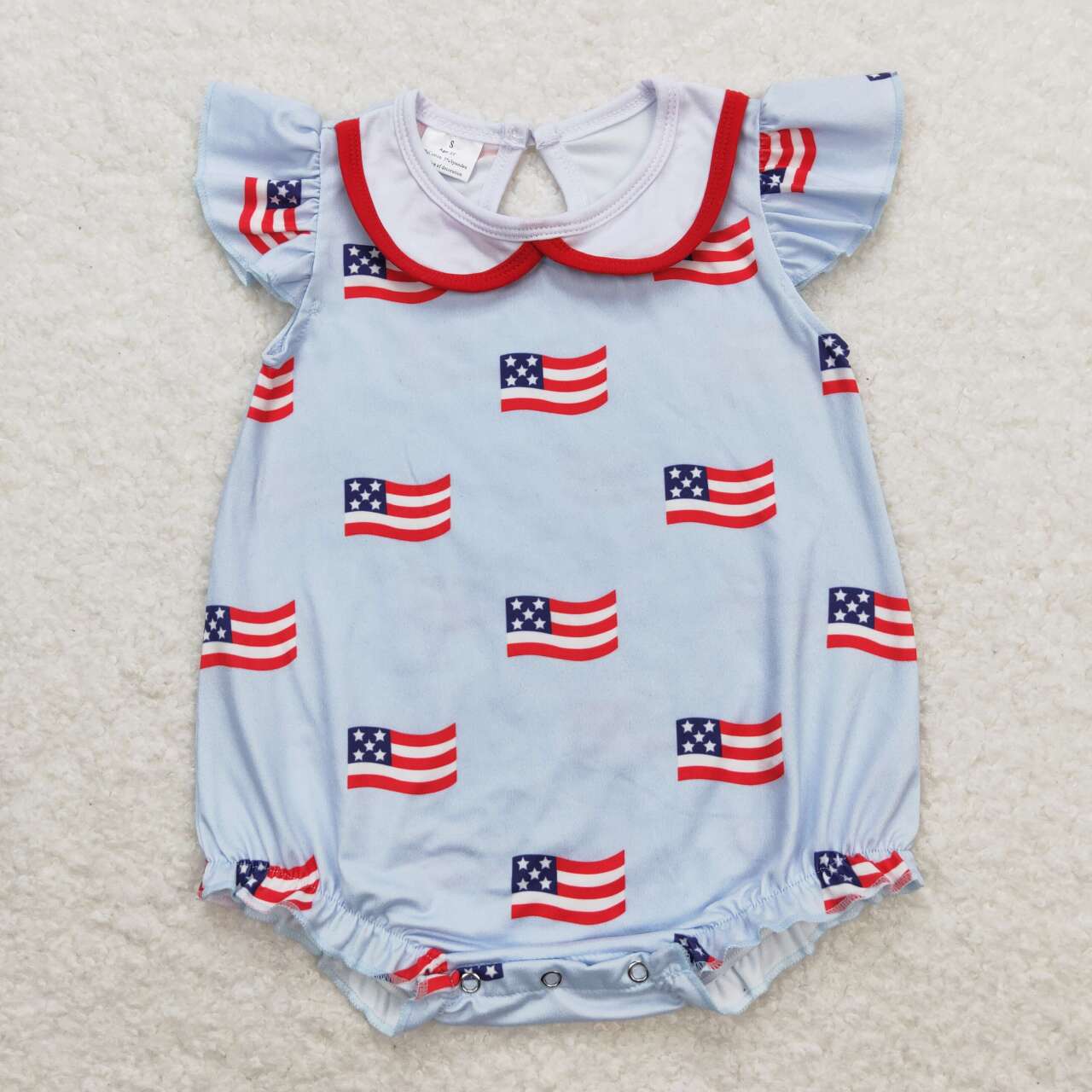American flag july 4th romper