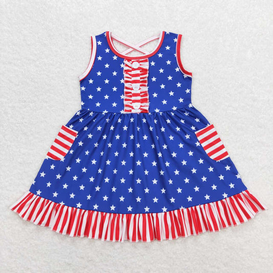 American girls blue star pocket july 4th dress