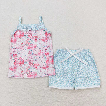 best sister pink floral matching outfit wholesale sibling set