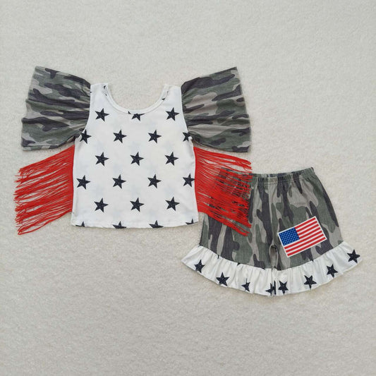 American flag girls july 4th outfit
