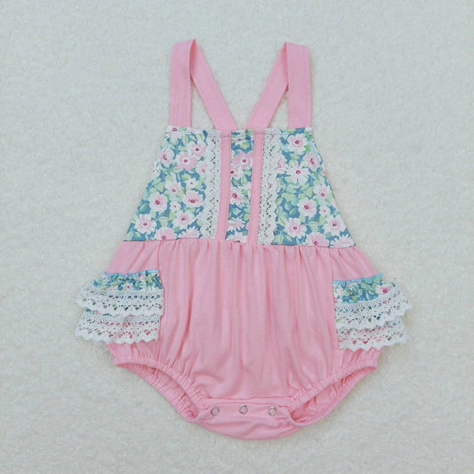 toddle girls floral bubble romper