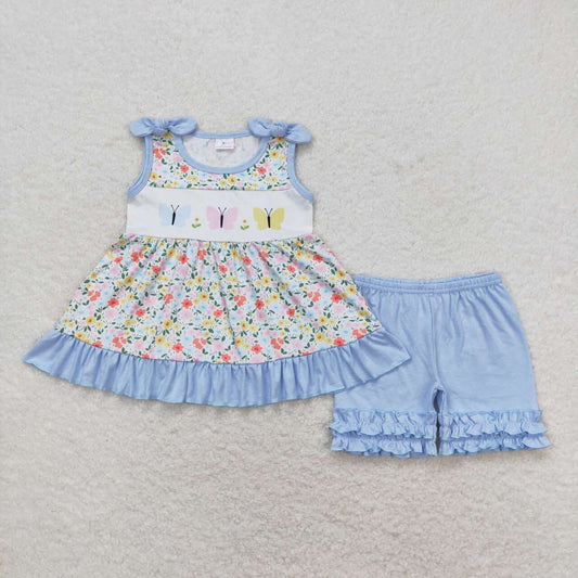 baby girls butterfly floral clothing set