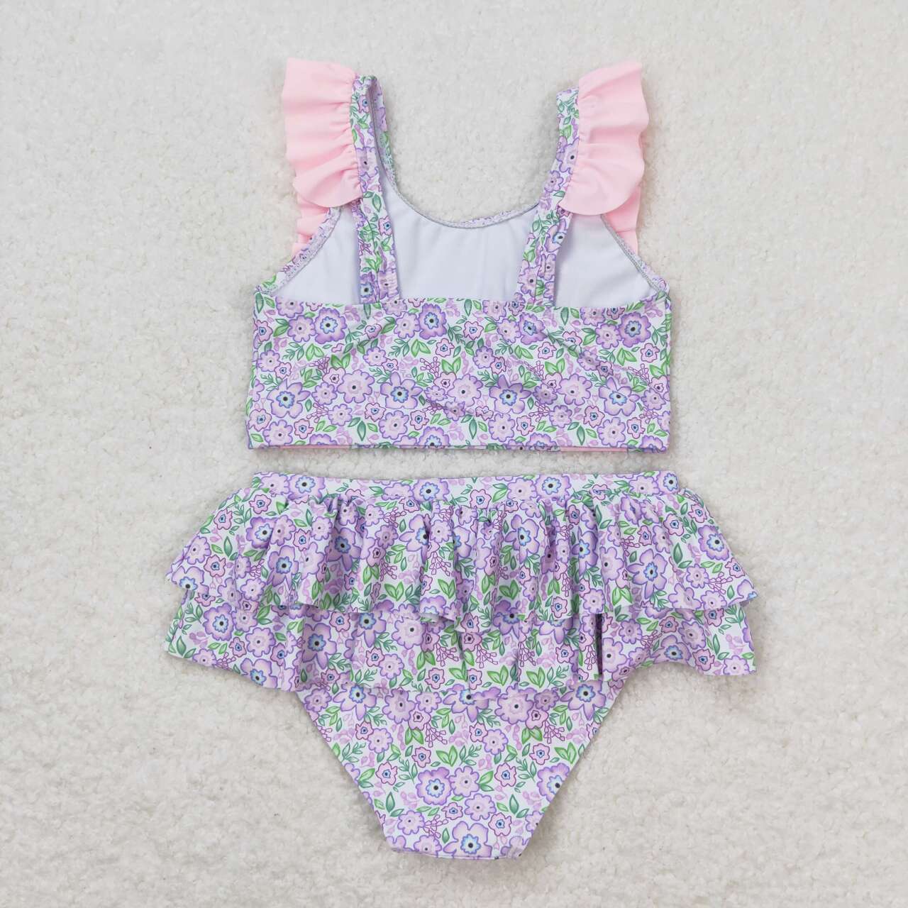 best sister lavender floral two pieces swimwear