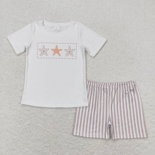 Baby boy short sleeve starfish outfit