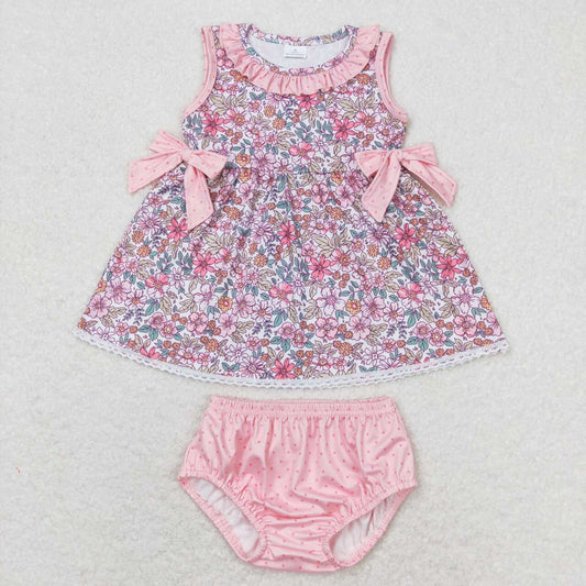 toddle baby girl floral bummie set