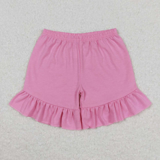 baby girls pink cotton shorts