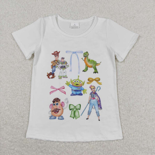 infant baby girls cartoon story shirt