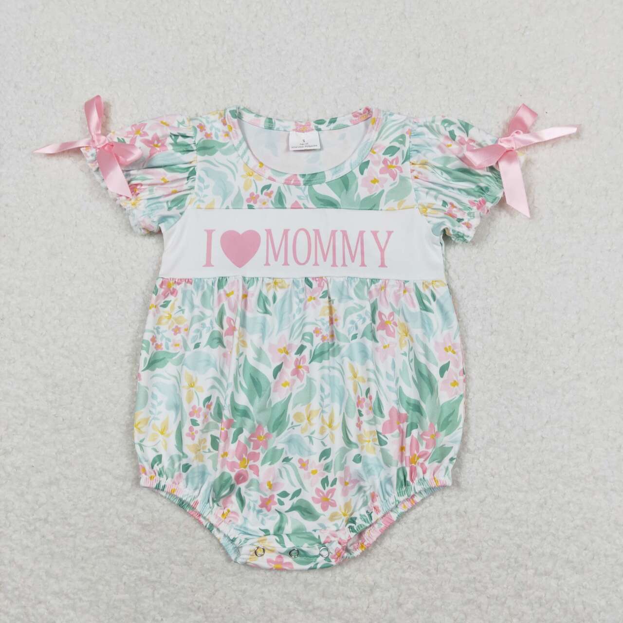 I love mommy mothers day floral romper