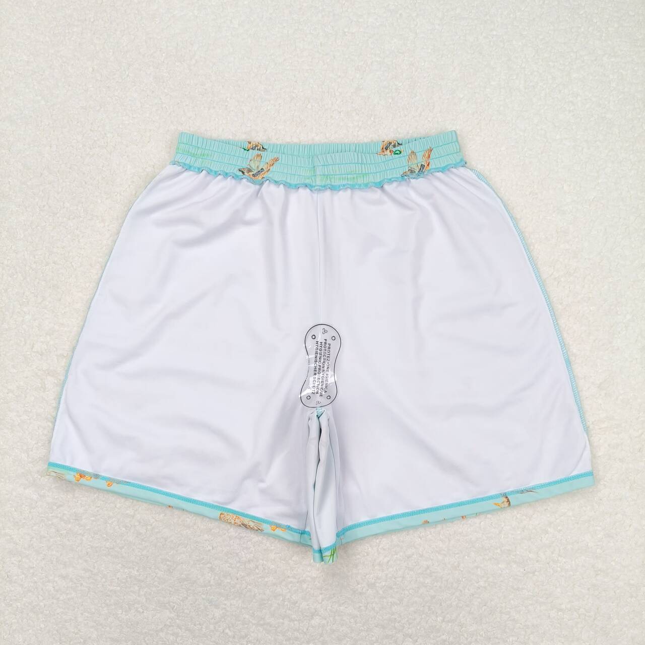 Adult man mallard duck swim trunks