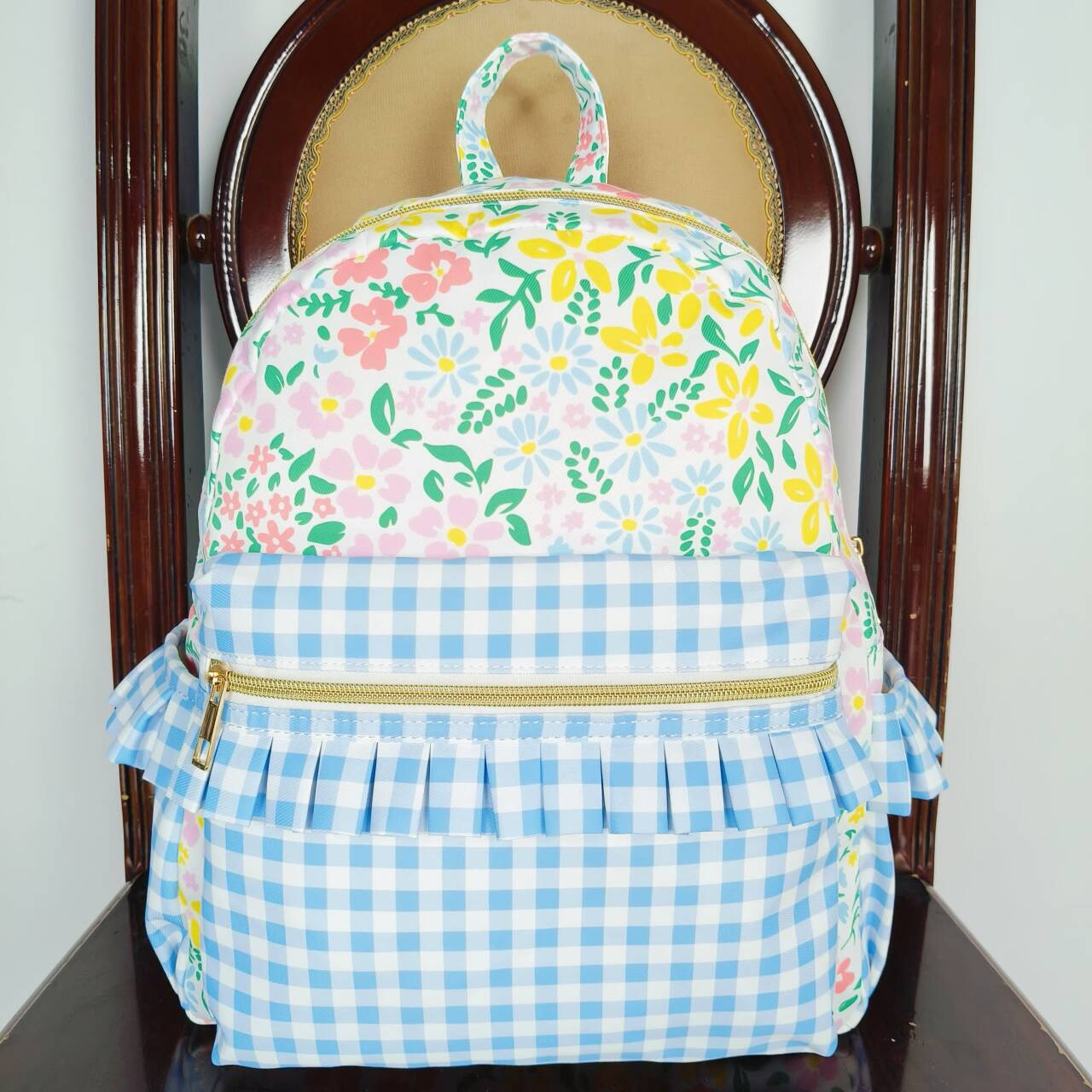 baby girls floral design shoulder backpack